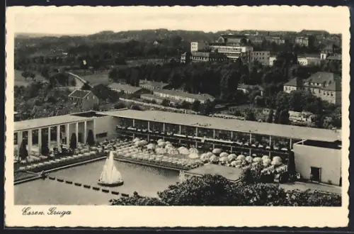 AK Essen, Blick auf das Gruga-Gelände