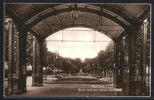 AK Bad Ems, Blick nach dem Kaiser-Denkmal