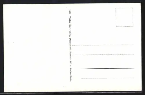 AK Wintersdorf / Rastatt, Wasserpartie mit Boot