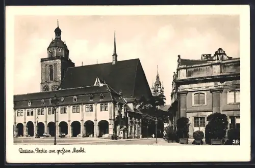 AK Dessau, Partie am grossen Markt