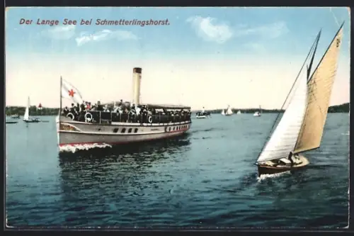 AK Berlin-Köpenick, Der Lange See bei Schmetterlingshorst
