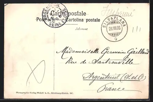 AK Silvaplana, Ortspanorama mit Crestalta