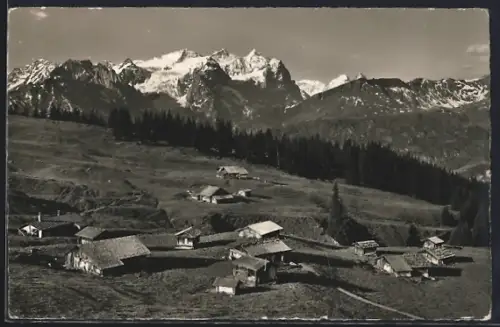 AK Hasliberg, Balisalp mit Wetterhorngruppe, Mönch und Eiger
