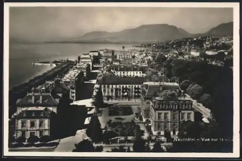 AK Neuchâtel, Vue sur la ville