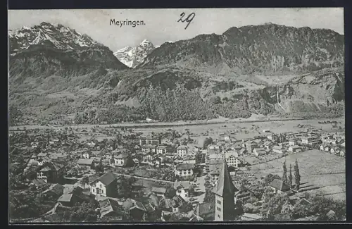 AK Meyringen, Gesamtansicht vom Hügel aus