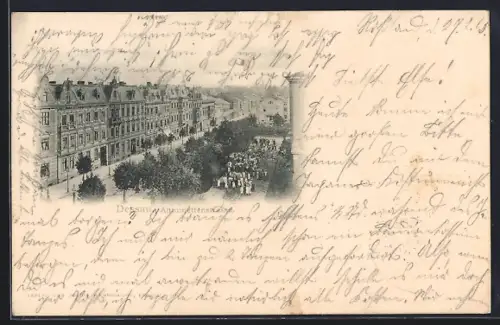 AK Dessau, Antonienstrasse mit Fräuleins