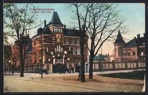 AK Dessau, Friedrichskaserne erbaut 1897-99