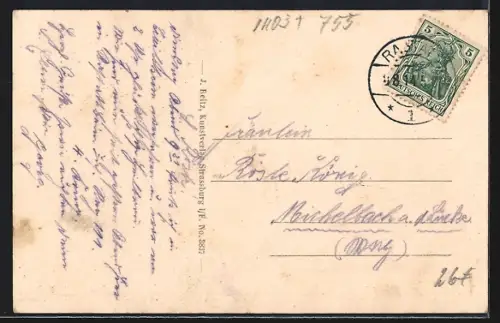 AK Rastatt, Neue Kaserne, Rechter Seitenbau