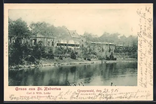 AK Berlin-Grunewald, Gasthof St. Hubertus Carl & Wilh. Leske
