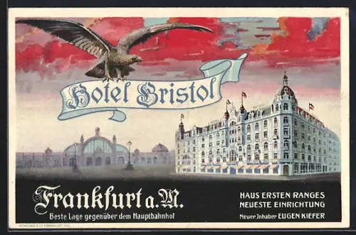 Künstler-AK Frankfurt a. M., Hotel Bristol