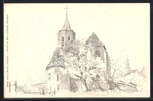 Künstler-AK Waiblingen, Michaeskirche