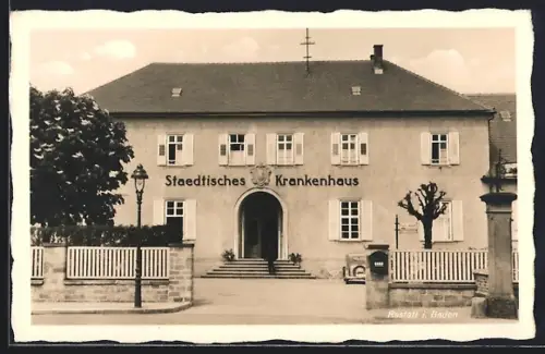 AK Rastatt /Baden, Städtisches Krankenhaus