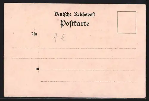 Lithographie Wernigerode, Teilansicht, Schloss, Rathaus