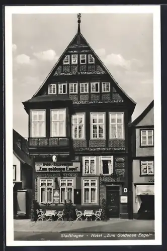 AK Stadthagen, Hotel Zum Goldenen Engel