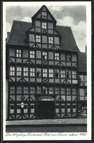 AK Duderstadt, Das 1000 jährige Hotel zur Tanne, Erbaut 1698