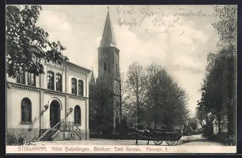 AK Stollhamm, Hotel Butjadingen, Bes. Emil Gerdes