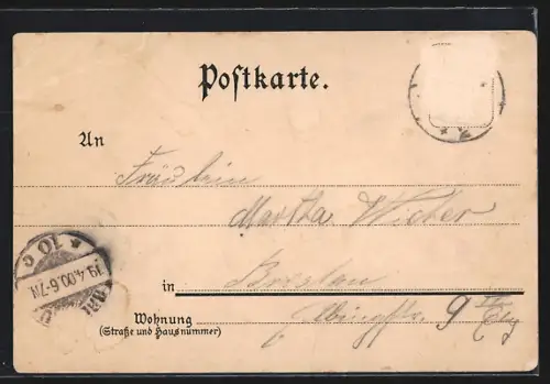 AK Frau des Fischer knüpft ein neues Netz, Kaffee-Zusatz Aecht Franck