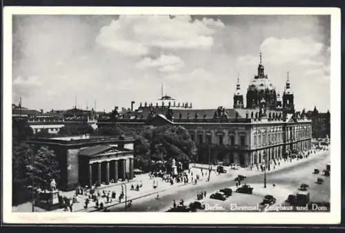 AK Berlin, Ehrenmal, Zeughaus u. Dom aus der Vogelschau