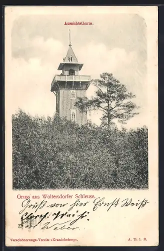 AK Woltersdorf / Mark, Woltersdorfer Schleuse, Aussichtsturm