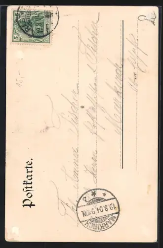 AK Rastatt, Kaiser- und Krieger-Denkmal 1902