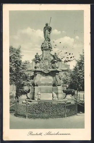 AK Rastatt, Blick auf den Alexisbrunnen