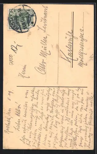 AK Rastatt, Brunnen am Rathausplatz