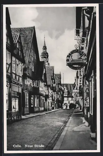 AK Celle, Geschäfte in der Neue Strasse
