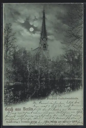 Mondschein-AK Berlin, Kaiser Friedrich-Gedächtniskirche