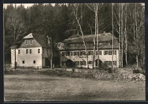 AK Langenau / Sa., Blick auf das Ferienheim Lochmühle
