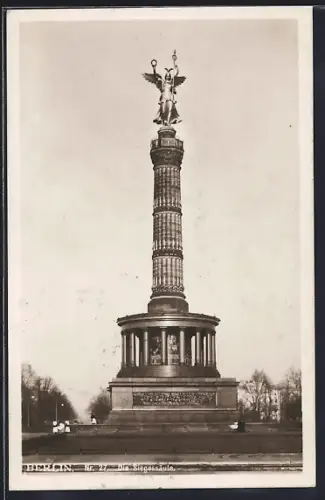 AK Berlin-Tiergarten, Blick auf die Siegessäule