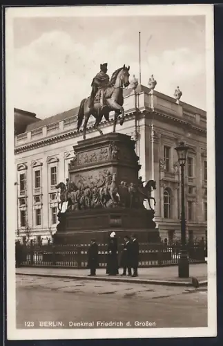 AK Berlin, Denkmal Friedrich d. Grossen