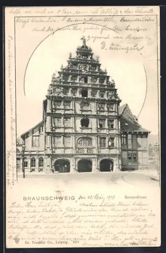 AK Braunschweig, Blick auf Gewandhaus