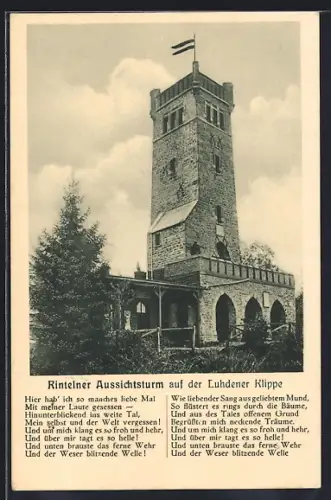 AK Rinteln, Aussichtsturm auf der Luhdener Klippe