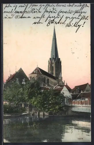 AK Buxtehude, Blick zur Kirche