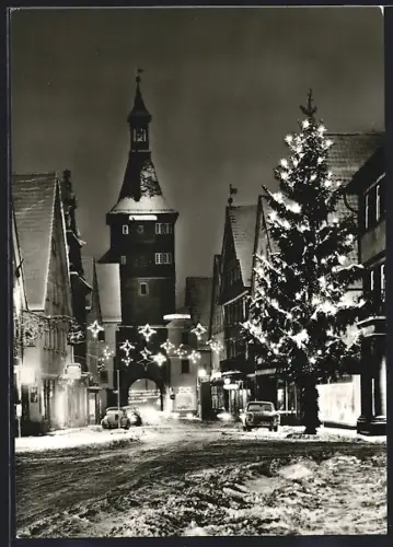 AK Winnenden, Marktstrasse mit Torturm
