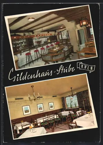 AK Köln, Gasthaus Gildenhaus-Stube, Inh. Walter Lehmacher, Gr. Budengasse 10