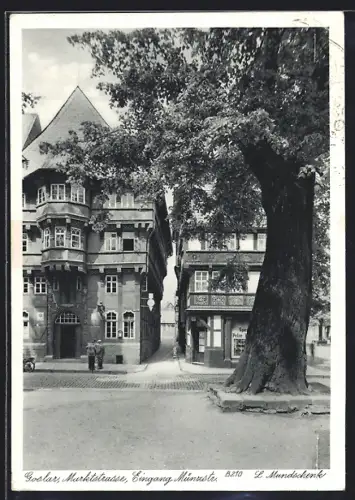 AK Goslar, Marktstrasse, Eingang Münzstrasse