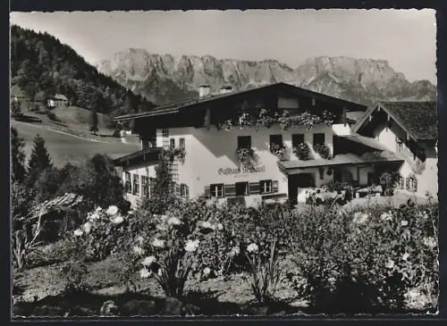AK Oberau b. Berchtesgaden, Gasthaus Neuhäusl