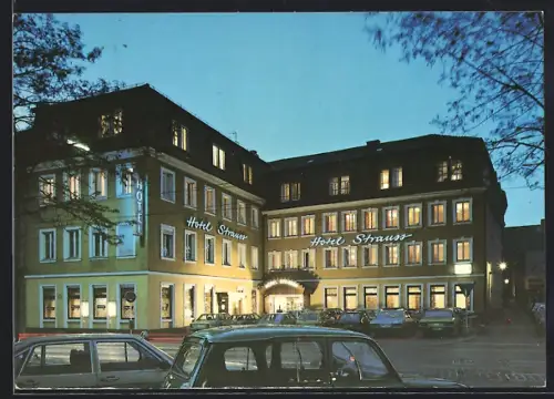 AK Würzburg, Hotel Strauss mit Restaurant Würtzburg