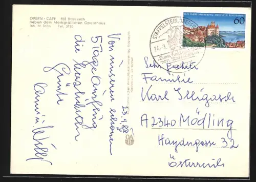 AK Bayreuth, Opern-Café, Inh. M. Jahn