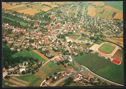 AK Volkertshausen, Ortsansicht vom Flugzeug aus