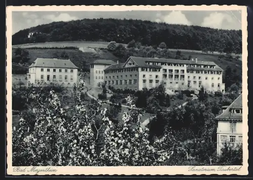 AK Bad Mergentheim, Sanatorium Taubertal mit Umgebung