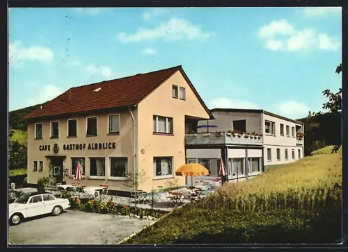 AK Eckwälden, Partie am Cafe-Gasthof Albblick