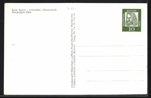 AK Glückstadt /Elbe, Ortsansicht vom Flugzeug aus