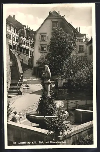 AK Meersburg, Staig mit Bärenbrunnen