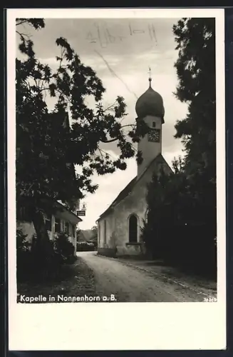 AK Nonnenhorn a. B., Strassenpartie am Gasthof Weinstube zur Kapelle