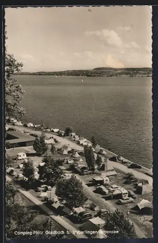AK Ueberlingen /Bodensee, Camping-Platz Goldbach aus der Vogelschau