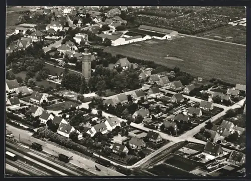 AK Wesselburen, Panorama aus der Vogelschau