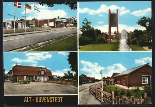 AK Alt-Duvenstedt, Der Supermarkt, Die Kirche, Das Bauernhaus