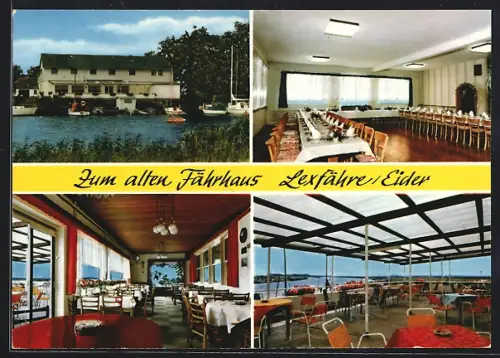 AK Lexfähre /Eider, Gasthaus zum alten Fährhaus, Inh. Johanna Luise Nielsen